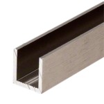 CSDCD38, U Channel for 3/8" Shower Door Fixed Panel Brushed Nickel